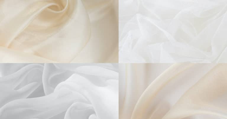 Off-white Grainy Soft Chiffon Fabric for Dress Overlays
