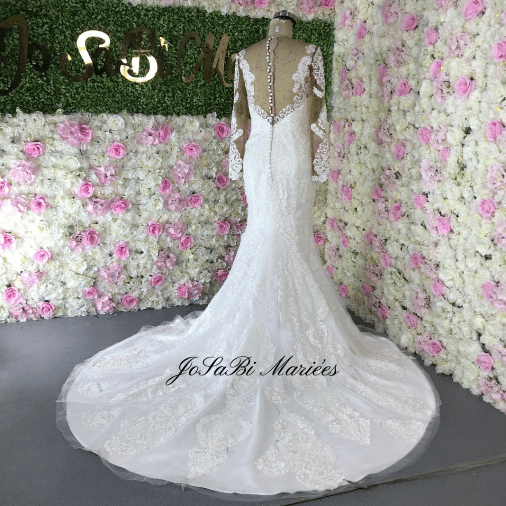 Long Sleeve Detachable Wedding Dress — Josabi Mariées